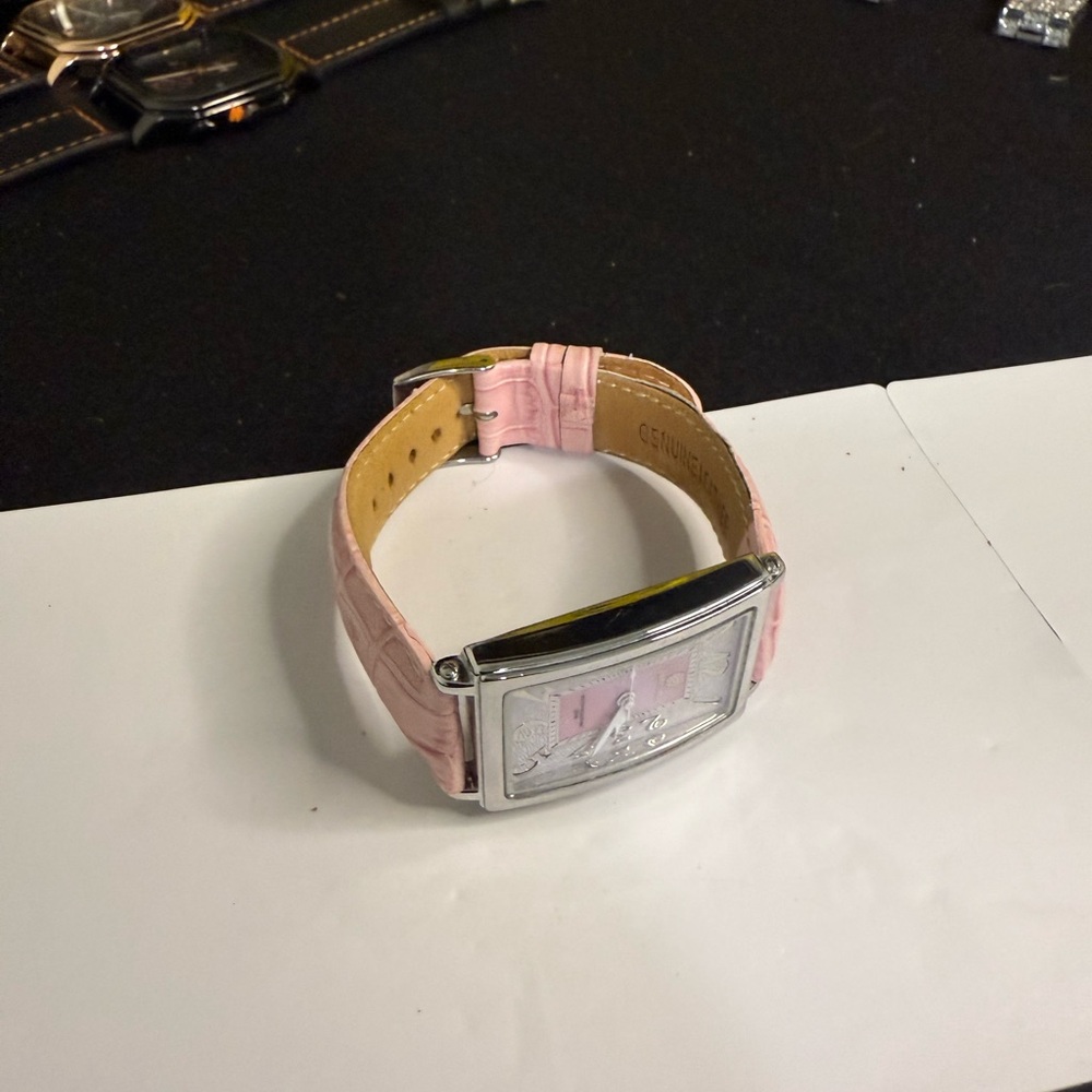 Pasarelli Pink Rectangular Watch - Picture 2 of 3